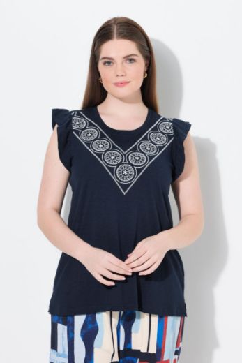 Plus size veliki brojevi Majica bez rukava okruglog ovratnika za punije