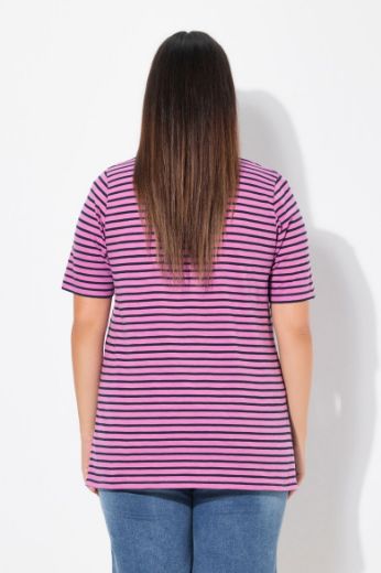 Plus size veliki brojevi Majica kratkih rukava na pruge za punije