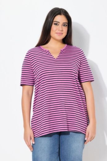 Plus size veliki brojevi Majica kratkih rukava na pruge za punije