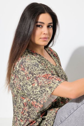 Plus size veliki brojevi Tunika kratkih rukava A kroja za punije