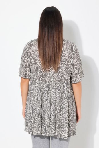 Plus size veliki brojevi Tunika kratkih rukava A kroja za punije