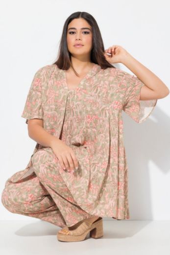 Plus size veliki brojevi Tunika kratkih rukava A kroja za punije