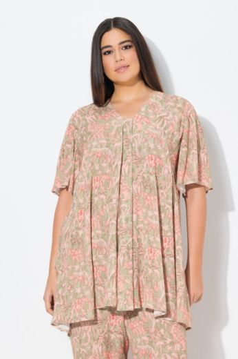 Plus size veliki brojevi Tunika kratkih rukava A kroja za punije