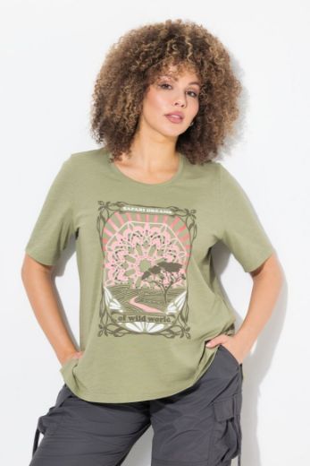 Plus size veliki brojevi Majica kratkih rukava okruglog ovratnika za punije