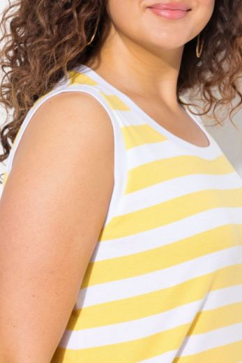 Plus size veliki brojevi Majica bez rukava na pruge za punije
