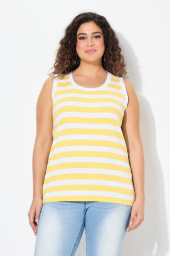 Plus size veliki brojevi Majica bez rukava na pruge za punije