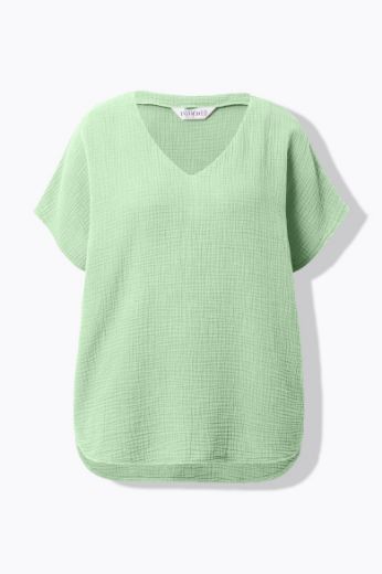 Plus size veliki brojevi Bluza kratkih rukava V izreza za punije