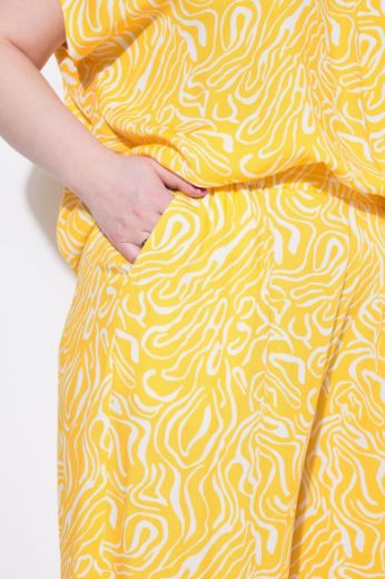 Plus size veliki brojevi Hlače skraćenih širokih nogavica za punije