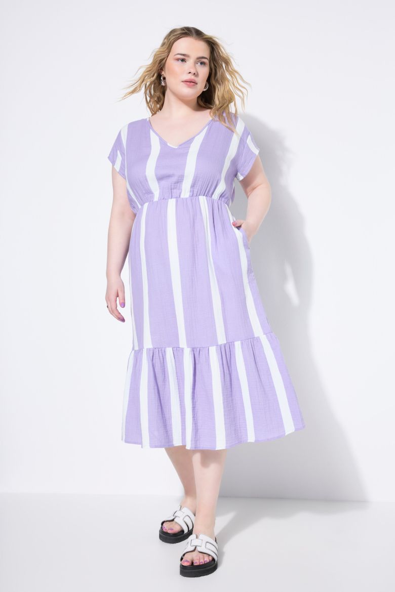 Plus size veliki brojevi Haljina midi A kroja za punije