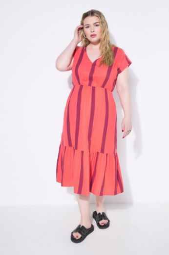 Plus size veliki brojevi Haljina midi A kroja za punije