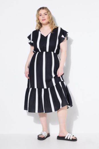 Plus size veliki brojevi Haljina midi A kroja za punije