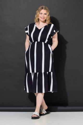 Plus size veliki brojevi Haljina midi A kroja za punije