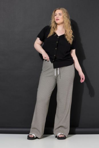 Plus size veliki brojevi Hlače širokih nogavica na pruge za punije