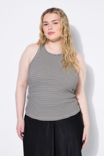 Plus size veliki brojevi Majica bez rukava na pruge za punije