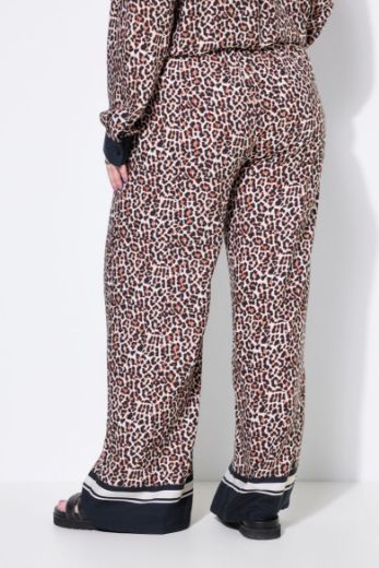 Plus size veliki brojevi Hlače širokih nogavica s leopard uzorkom za punije