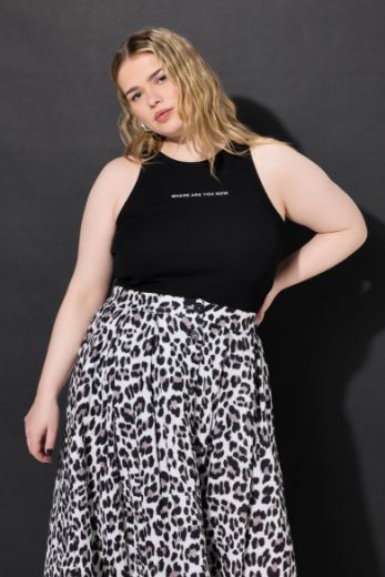 Plus size veliki brojevi Top okruglog ovratnika za punije