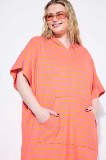 Plus size veliki brojevi Haljina šireg kroja s kapuljačom za punije