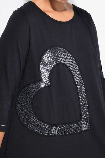 Plus size veliki brojevi Majica kratkih rukava, srce za punije