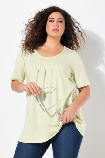Plus size veliki brojevi Majica s naborima duži model za punije