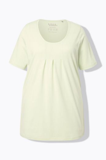 Plus size veliki brojevi Majica s naborima duži model za punije
