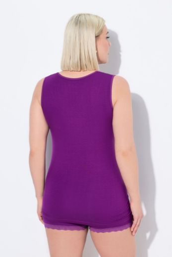 Plus size veliki brojevi Potkošulja s dodatkom ukrasne čipke za punije