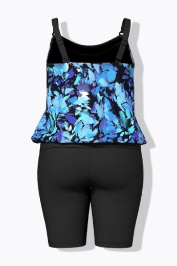 Plus size veliki brojevi Kupaći kostim Tankini s produženim nogavicama za punije