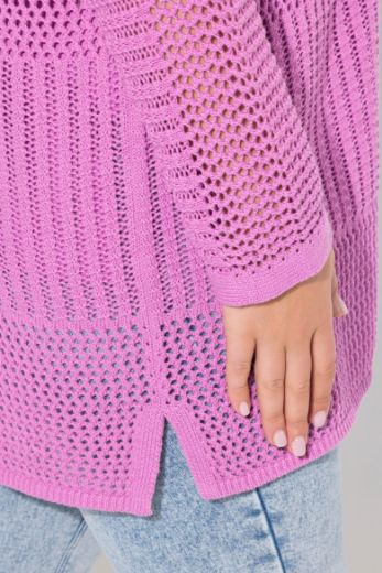Plus size veliki brojevi Kardigan mrežasti na vezanje za punije
