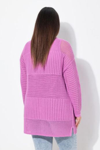 Plus size veliki brojevi Kardigan mrežasti na vezanje za punije