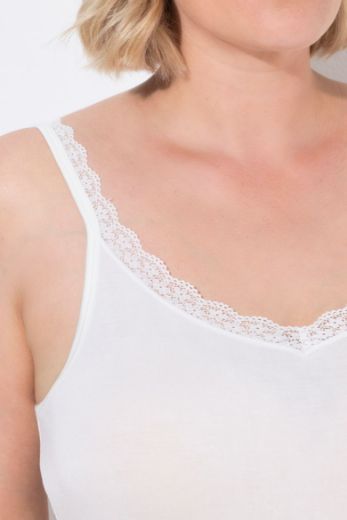 Plus size veliki brojevi Potkošulja s dodatkom čipke za punije