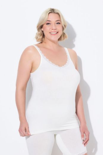 Plus size veliki brojevi Potkošulja s dodatkom čipke za punije