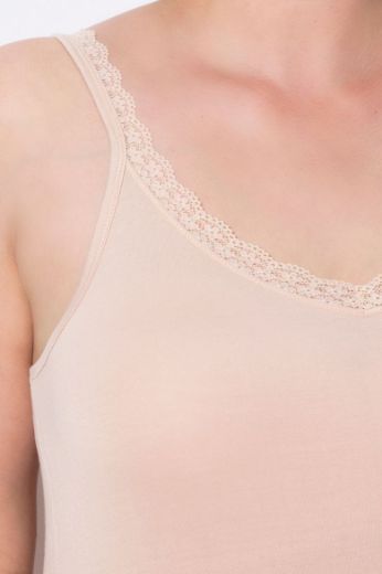 Plus size veliki brojevi Potkošulja s dodatkom čipke za punije