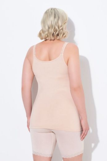 Plus size veliki brojevi Potkošulja s dodatkom čipke za punije