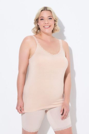 Plus size veliki brojevi Potkošulja s dodatkom čipke za punije