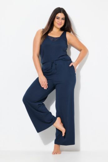 Plus size veliki brojevi Kombinezon bez rukava s čipkom V izrez za punije