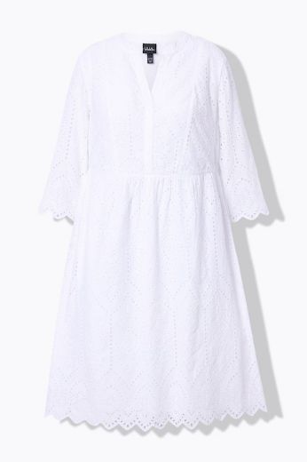 Plus size veliki brojevi Haljina midi A kroja 3/4 rukavi za punije