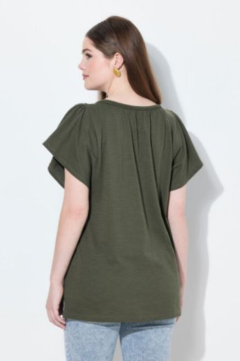 Plus size veliki brojevi Majica s vezanjem na ovratniku za punije