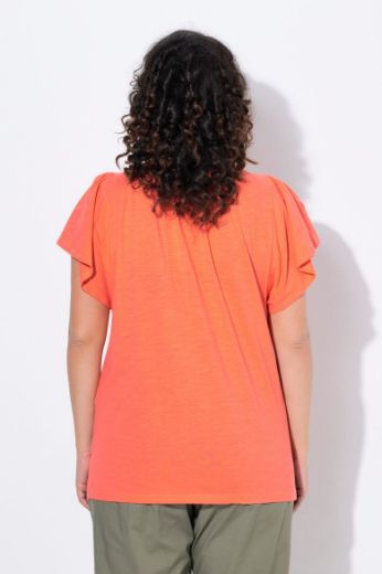 Plus size veliki brojevi Majica s vezanjem na ovratniku za punije