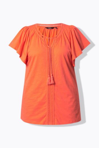 Plus size veliki brojevi Majica s vezanjem na ovratniku za punije