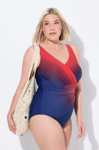 Plus size veliki brojevi Kupaći kostim jednodijelni V izreza za punije