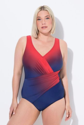 Plus size veliki brojevi Kupaći kostim jednodijelni V izreza za punije