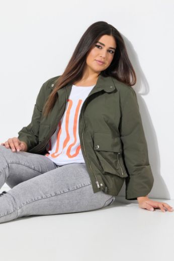 Plus size veliki brojevi Jakna s patentnim zatvaračem za punije