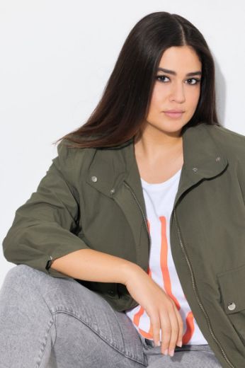 Plus size veliki brojevi Jakna s patentnim zatvaračem za punije