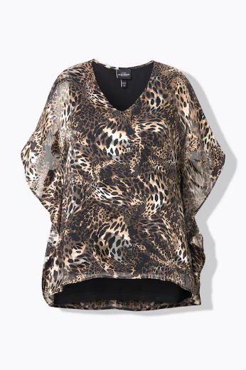 Plus size veliki brojevi Bluza polu rukava V ovratnika za punije