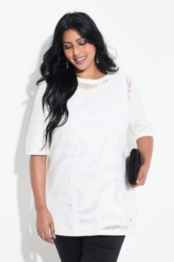 Plus size veliki brojevi Pulover kratkih rukava za punije