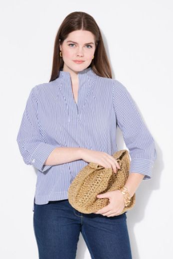 Plus size veliki brojevi Bluza 3/4 rukava na pruge za punije