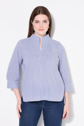 Plus size veliki brojevi Bluza 3/4 rukava na pruge za punije