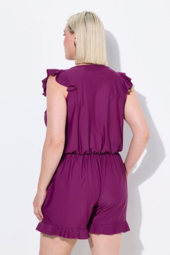 Plus size veliki brojevi Kupaći kostim kratkih rukava i kratkim hlačicama za punije