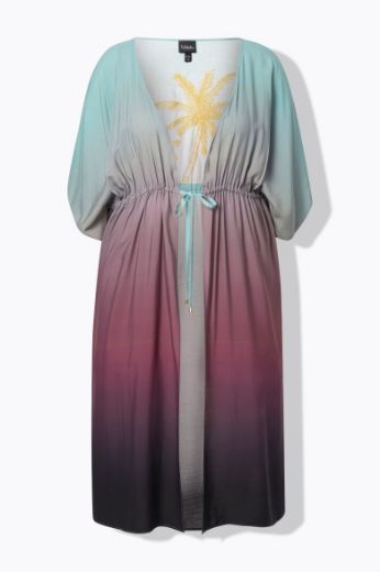 Plus size veliki brojevi Kaftan kratkih rukava V ovratnika za punije