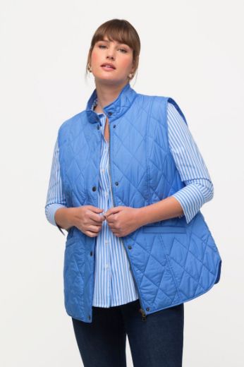 Plus size veliki brojevi Prsluk štepani povišenog ovratnika za punije
