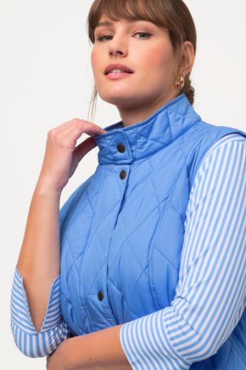 Plus size veliki brojevi Prsluk štepani povišenog ovratnika za punije